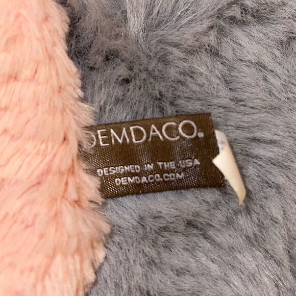 DEMDACO Fuzzy Pink 14” Flamingo Bird Plush Lovey Security blanket Rattle toy - Picture 4 of 5